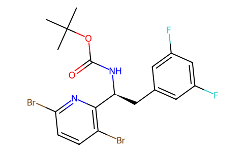 Carbamic acid, N-[(1S)-1-(3,6-dibromo-2-pyridinyl)-2-(3,5-difluorophenyl)ethyl]-, 1,1-dimethylethyl 